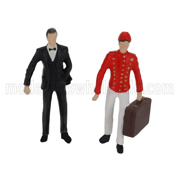 VITESSE FIGURES SET 2 X GENTLEMAN - RED WHITE BLACK 1/43