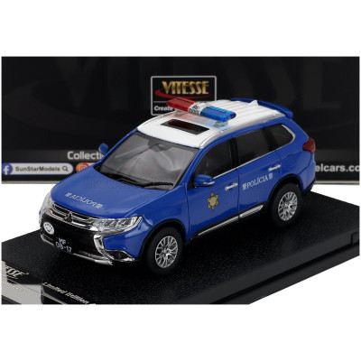 VITESSE MITSUBISHI OUTLANDER MACAU POLICE 2019 - BLUE 1/43