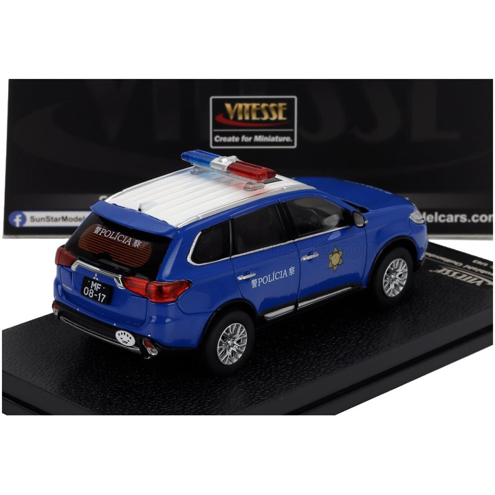 VITESSE MITSUBISHI OUTLANDER MACAU POLICE 2019 - BLUE 1/43