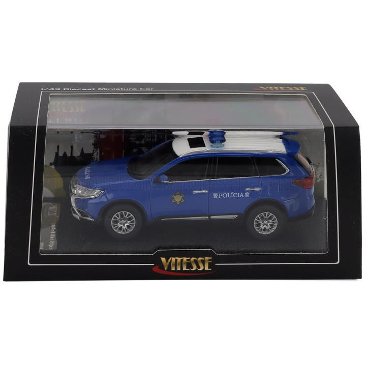 VITESSE MITSUBISHI OUTLANDER MACAU POLICE 2019 - BLUE 1/43