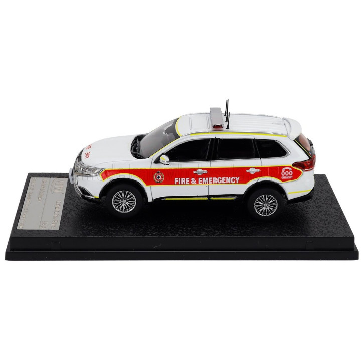 VITESSE MITSUBISHI OUTLANDER FIRE ENGINE QUEENSLAND 2019 - WHITE RED 1/43