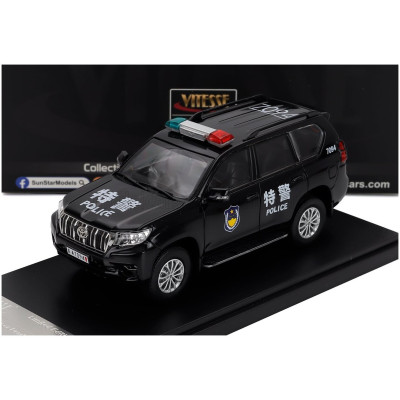 VITESSE TOYOTA LAND CRUISER PRADO BEIJING POLICE 2018 - BLACK 1/43