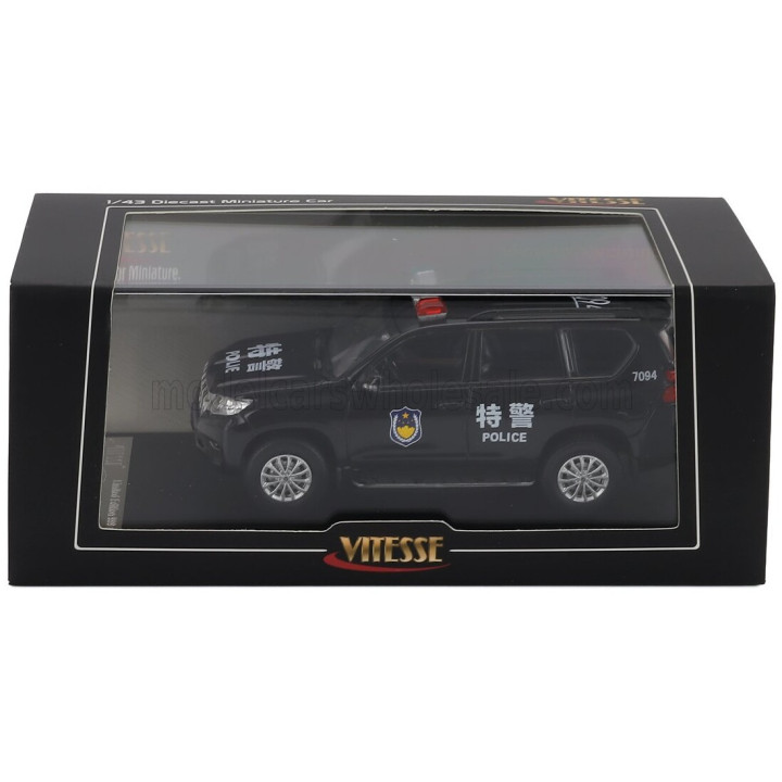 VITESSE TOYOTA LAND CRUISER PRADO BEIJING POLICE 2018 - BLACK 1/43