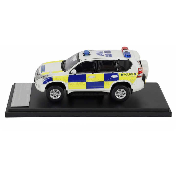 VITESSE TOYOTA LAND CRUISER PRADO HONG KONG TRAFFIC NEW TERRITORIES SOUTH POLICE 2015 - WHITE BLUE YELLOW 1/43