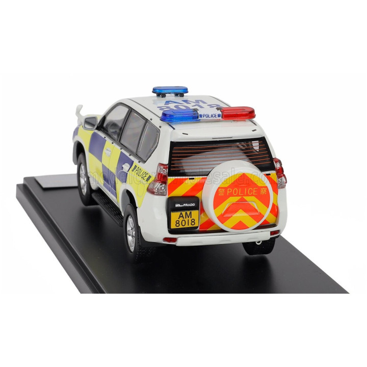 VITESSE TOYOTA LAND CRUISER PRADO HONG KONG TRAFFIC NEW TERRITORIES SOUTH POLICE 2015 - WHITE BLUE YELLOW 1/43