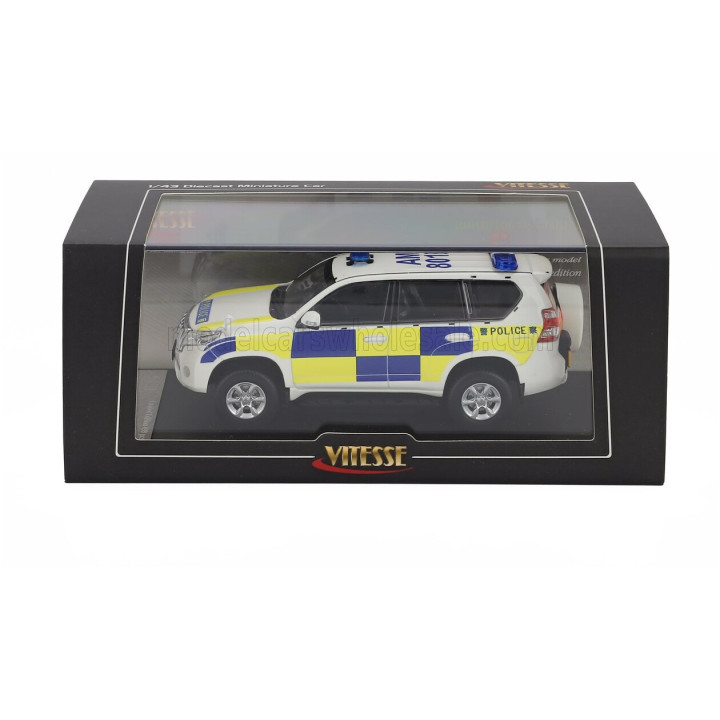 VITESSE TOYOTA LAND CRUISER PRADO HONG KONG TRAFFIC NEW TERRITORIES SOUTH POLICE 2015 - WHITE BLUE YELLOW 1/43