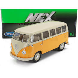 WELLY VOLKSWAGEN T1 MINIBUS 1963 - WHITE OCHRE 1/18