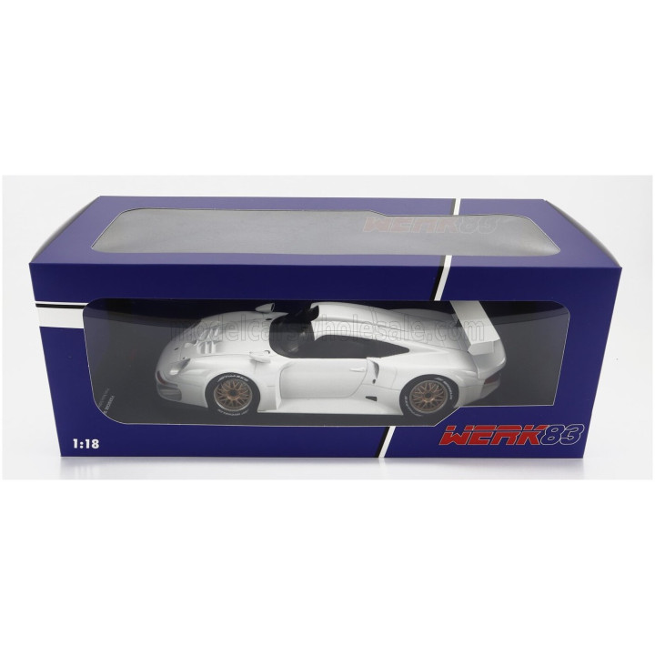 WERK83 PORSCHE 911 GT1 PLAIN BODY VERSION 1996 - WHITE 1/18
