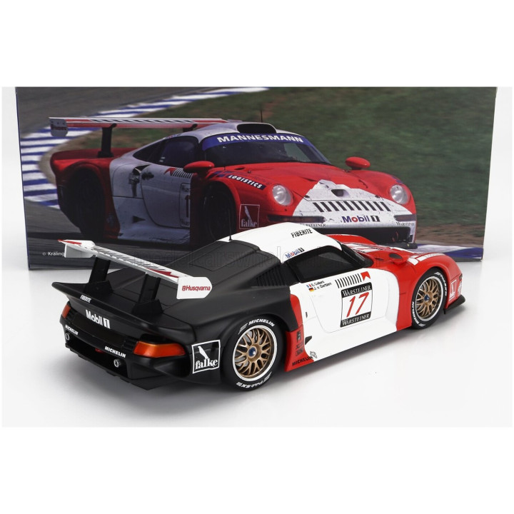 WERK83 PORSCHE 911 GT1 3.2L TURBO TEAM SOCIETE JB N 17 FIA GT NURBURGRING 1997 E.COLLARD - J.VON GARTZEN - RED WHITE 1/18