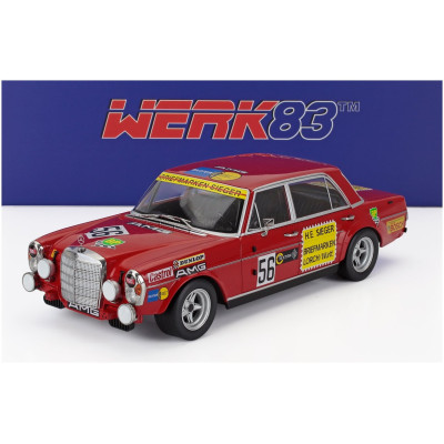 WERK83 MERCEDES BENZ 300 SEL 6.8 AMG N 56 200 MILES NUREMBERG 1972 HANS HEYER - RED 1/18