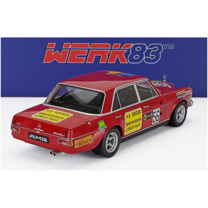 WERK83 MERCEDES BENZ 300 SEL 6.8 AMG N 56 200 MILES NUREMBERG 1972 HANS HEYER - RED 1/18