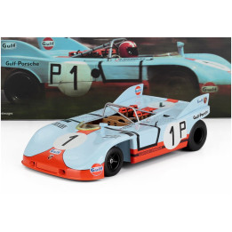 WERK83 PORSCHE 908/3 SPIDER TEAM GULF N 1 2nd 1000km NURBURGRING 1971 PEDRO RODRIGUEZ - JO SIFFERT - LIGHT BLUE ORANGE 1/18