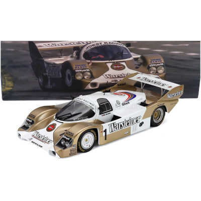 WERK83 PORSCHE 956B JAGERMEISTER TEAM BRUN MOTORSPORT N 1 NORISRING DRM CHAMPION 1984 STEFAN BELLOF - WHITE GOLD 1/18