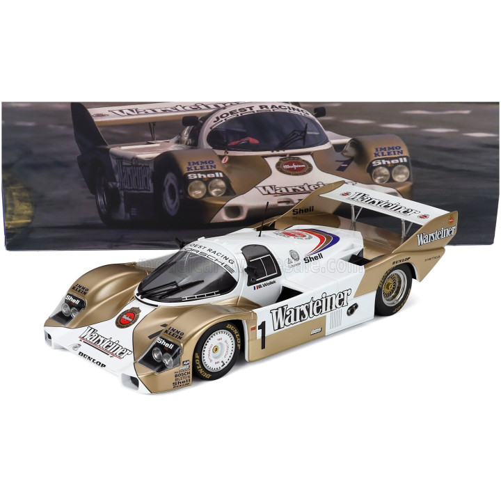 WERK83 PORSCHE 956B JAGERMEISTER TEAM BRUN MOTORSPORT N 1 NORISRING DRM CHAMPION 1984 STEFAN BELLOF - WHITE GOLD 1/18