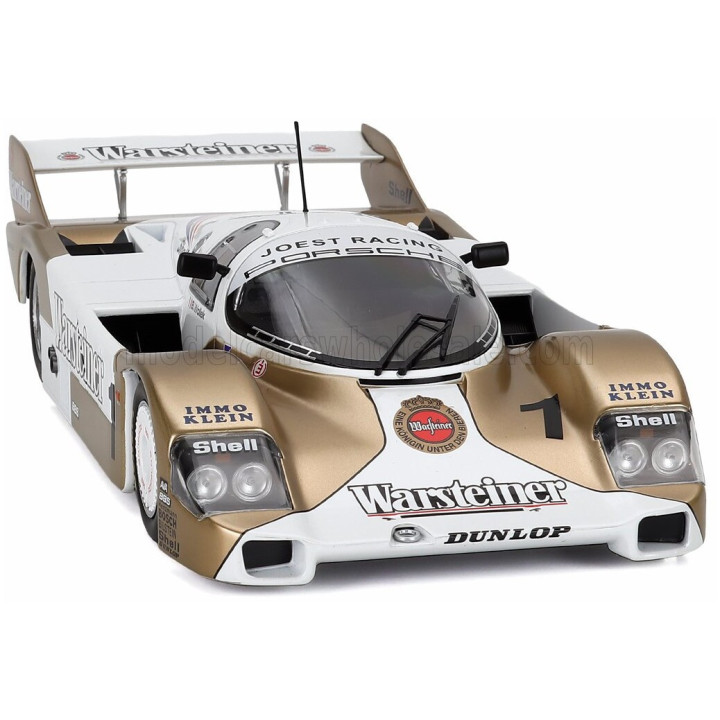 WERK83 PORSCHE 956B JAGERMEISTER TEAM BRUN MOTORSPORT N 1 NORISRING DRM CHAMPION 1984 STEFAN BELLOF - WHITE GOLD 1/18