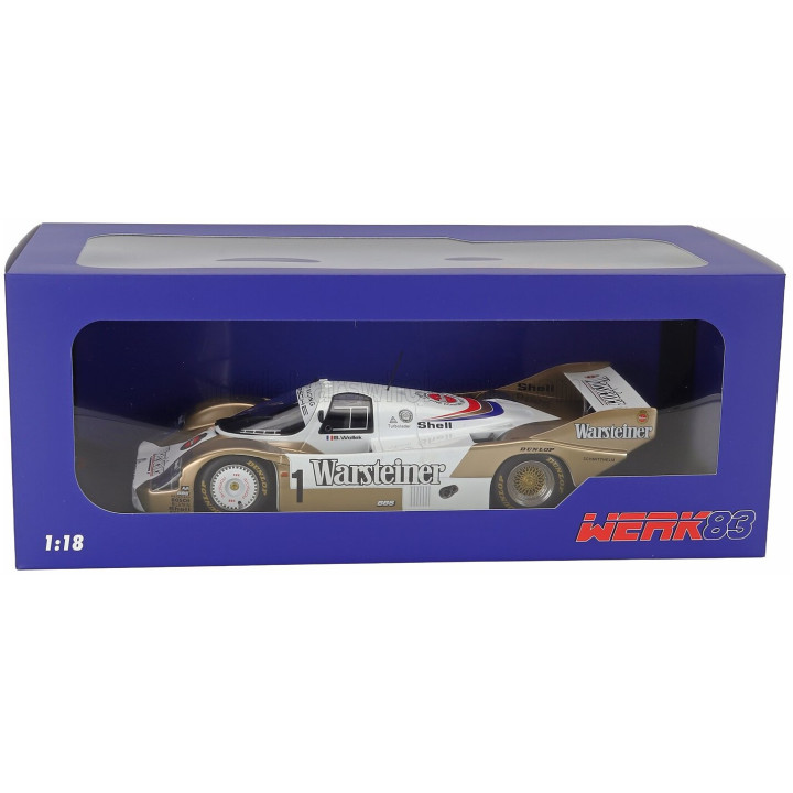 WERK83 PORSCHE 956B JAGERMEISTER TEAM BRUN MOTORSPORT N 1 NORISRING DRM CHAMPION 1984 STEFAN BELLOF - WHITE GOLD 1/18