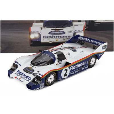WERK83 PORSCHE 956K N 2 TEAM ROTHMANS WINNER 1000km SANDOWN PARK SPORTSCAR 1984 STEFAN BELLOF - DEREK BELL - WHITE BLUE 1/18