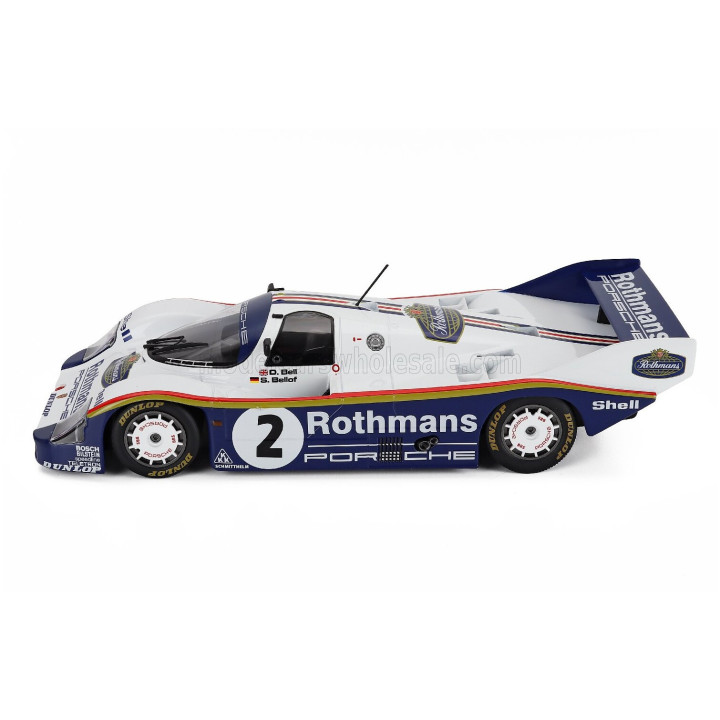 WERK83 PORSCHE 956K N 2 TEAM ROTHMANS WINNER 1000km SANDOWN PARK SPORTSCAR 1984 STEFAN BELLOF - DEREK BELL - WHITE BLUE 1/18