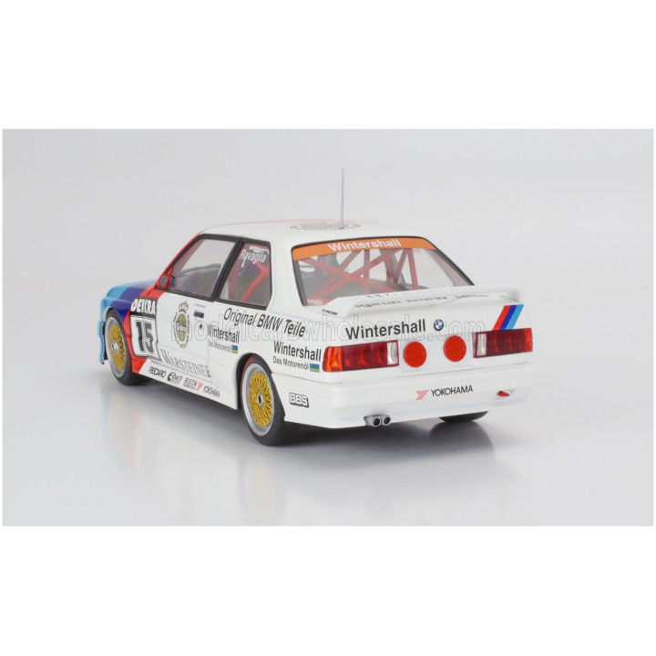 WERK83 BMW 3-SERIES M3 (E30) TEAM SCHNITZER WARSTEINER N 15 WINNER DTM SEASON 1989 ROBERTO RAVAGLIA - WHITE RED BLUE 1/18