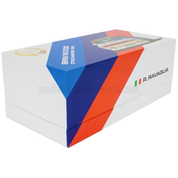 WERK83 BMW 3-SERIES M3 (E30) TEAM SCHNITZER WARSTEINER N 15 WINNER DTM SEASON 1989 ROBERTO RAVAGLIA - WHITE RED BLUE 1/18