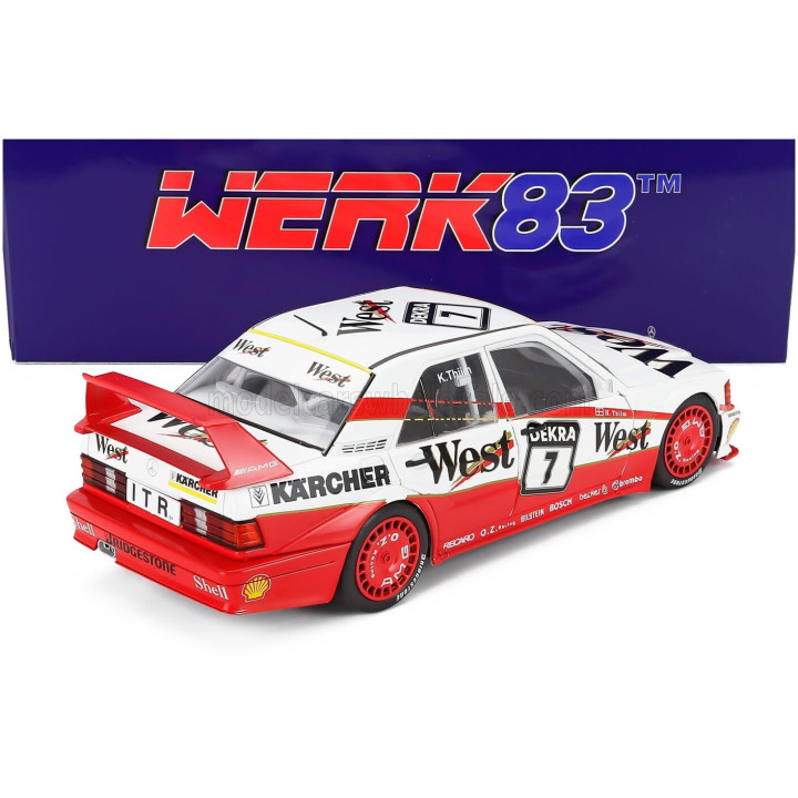 WERK83 MERCEDES BENZ 190E EVO II 2.5 16V N 7 DTM SEASON 1991 KURT THIIM - WHITE RED 1/18