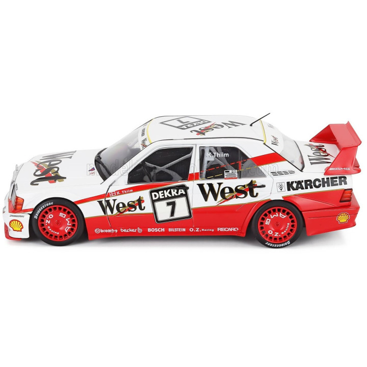 WERK83 MERCEDES BENZ 190E EVO II 2.5 16V N 7 DTM SEASON 1991 KURT THIIM - WHITE RED 1/18