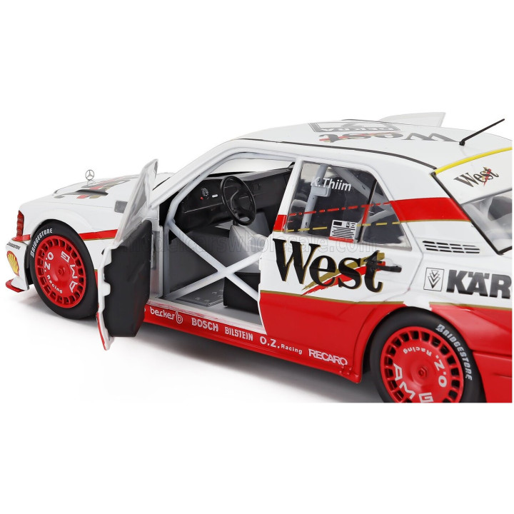 WERK83 MERCEDES BENZ 190E EVO II 2.5 16V N 7 DTM SEASON 1991 KURT THIIM - WHITE RED 1/18