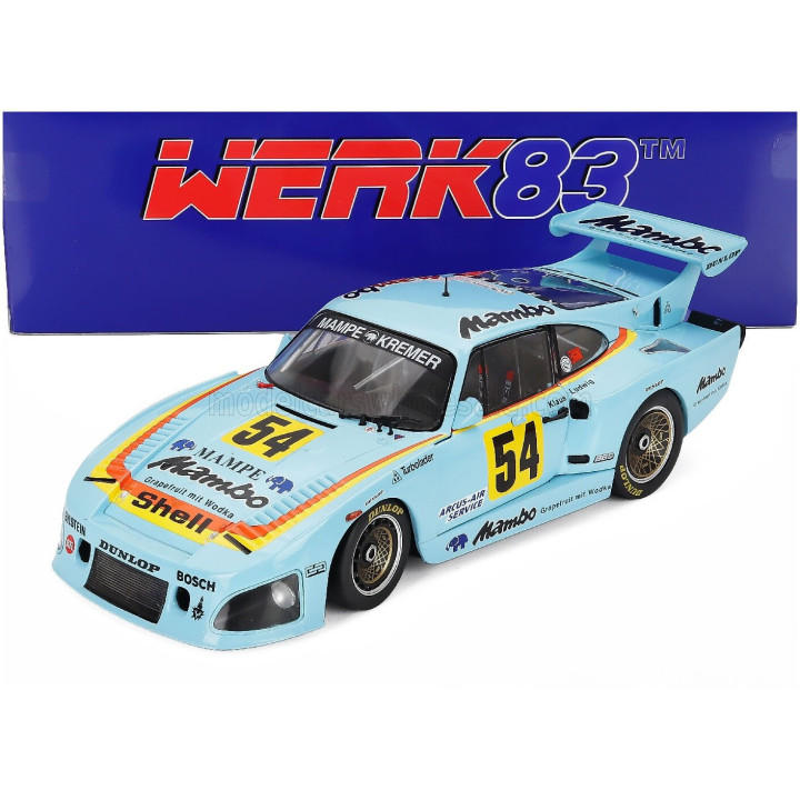 WERK83 PORSCHE 935 K3 TEAM MAMBO N 24 CHAMPION DRM SEASON 1979 KLAUS LUDWIG - LIGHT BLUE 1/18