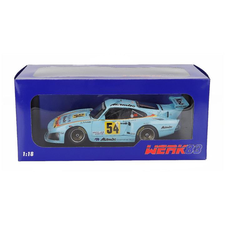 WERK83 PORSCHE 935 K3 TEAM MAMBO N 24 CHAMPION DRM SEASON 1979 KLAUS LUDWIG - LIGHT BLUE 1/18