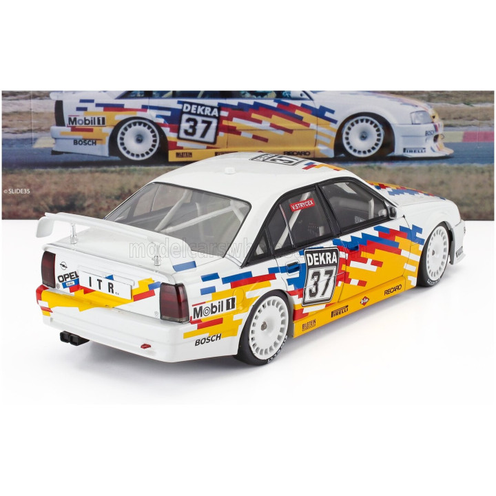 WERK83 OPEL OMEGA 3000 EVO 500 TEAM IRMSCHER N 37 DTM SEASON 1991 VOLKER STRYCEK - WHITE YELLOW 1/18