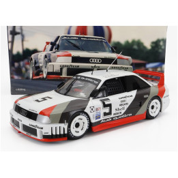 WERK83 AUDI 90 QUATTRO TEAM AUDI SPORT N 5 500KM ROAD AMERICA IMSA 1989 H.HAYWOOD - S.GOODYEAR - WHITE GREY RED 1/18