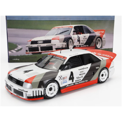 WERK83 AUDI 90 QUATTRO TEAM AUDI SPORT N 4 WINNER IMSA LAGUNA SECA 1989 HANS JOACHIM STUCK - WHITE GREY RED 1/18
