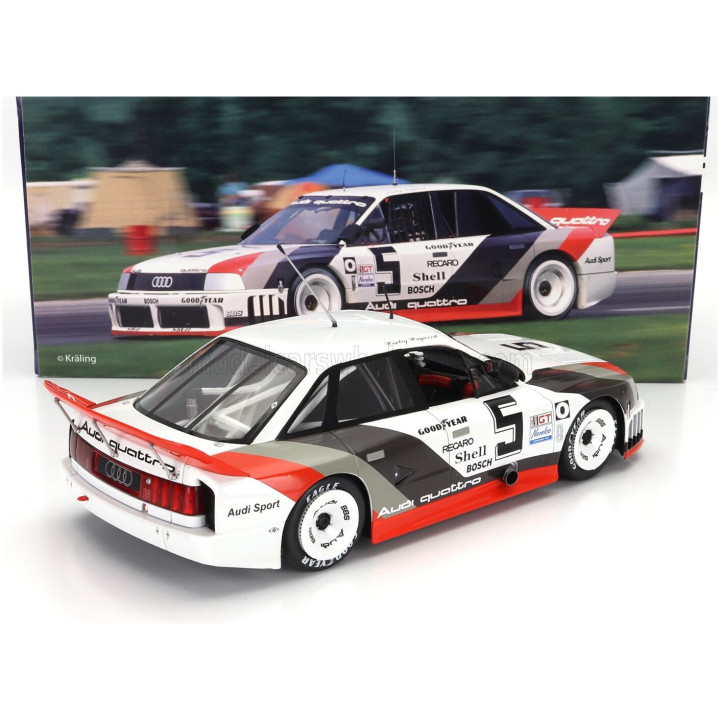 WERK83 AUDI 90 QUATTRO IMSA GTO TEAM AUDI SPORT N 5 2nd LAGUNA IMSA 1989 HURLEY HAYWOOD - WHITE GREY RED 1/18