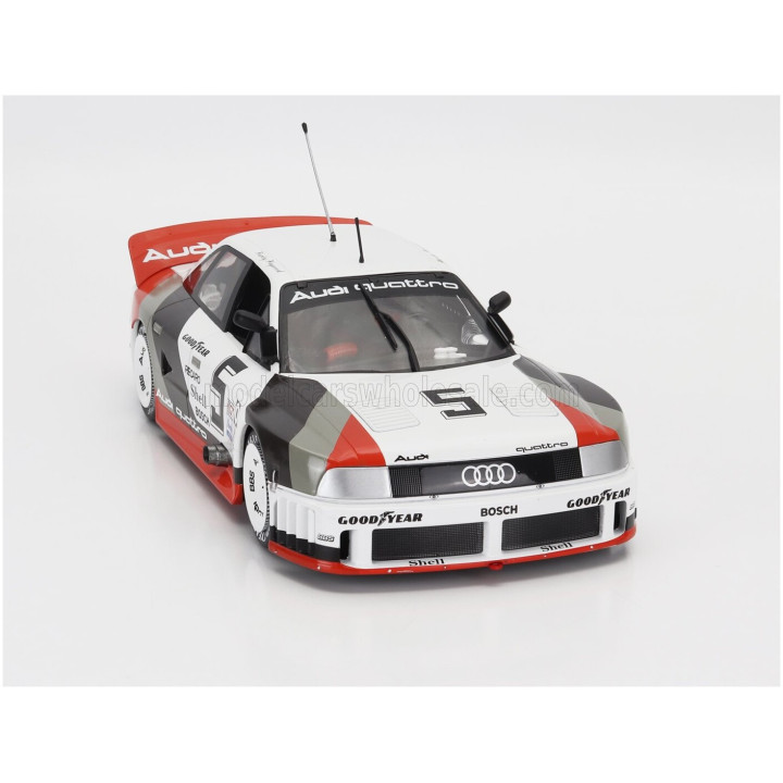 WERK83 AUDI 90 QUATTRO IMSA GTO TEAM AUDI SPORT N 5 2nd LAGUNA IMSA 1989 HURLEY HAYWOOD - WHITE GREY RED 1/18