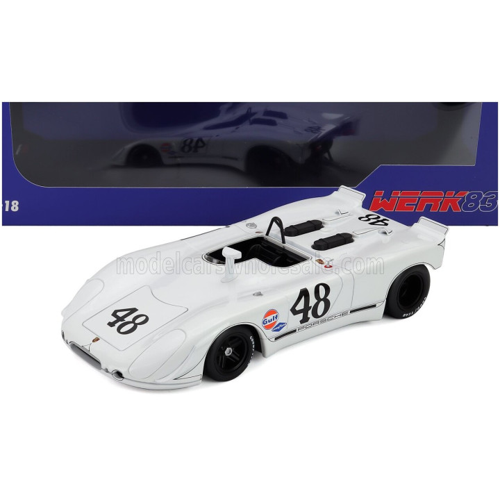 WERK83 PORSCHE 908/2 3.0L TEAM SOLAR PRODUCTION N 48 2nd 12h SEBRING 1970 STEVE McQUEEN - PETER REVSON - WHITE 1/18