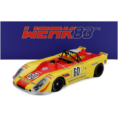 WERK83 PORSCHE 908/02 TEAM HALDI N 60 24h LE MANS 1971 HANS DIETER WEIGEL - CLAUDE HALDI - YELLOW RED 1/18