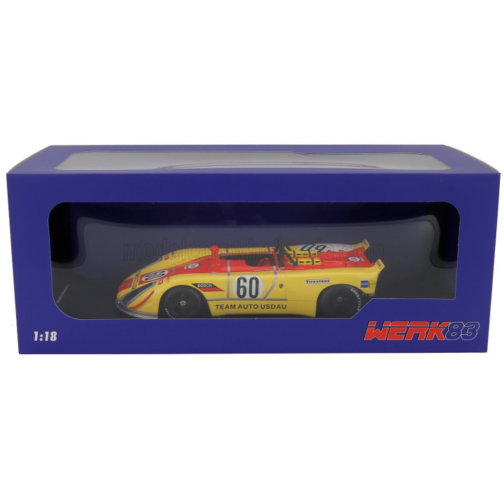 WERK83 PORSCHE 908/02 TEAM HALDI N 60 24h LE MANS 1971 HANS DIETER WEIGEL - CLAUDE HALDI - YELLOW RED 1/18