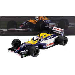 WERK83 WILLIAMS F1 FW14 RENAULT N 5 WORLD CHAMPION WINNER BRITISH GP 1991 NIGEL MANSELL - BLUE YELLOW WHITE 1/18