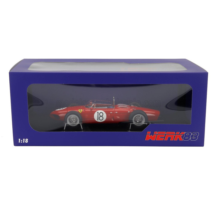 WERK83 FERRARI F1 156 SHARKNOSE N 18 FRENCH GP 1961 RICHIE GINTHER - RED 1/18