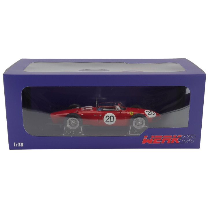 WERK83 FERRARI F1 156 SHARKNOSE N 20 FRANCE GP 1961 WOLFGANG VON TRIPS - RED 1/18