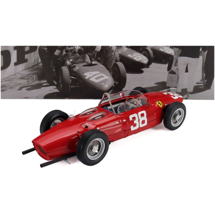 WERK83 FERRARI F1 156 SHARKNOSE N 38 WORLD CHAMPION 3rd MONACO GP 1961 PHIL HILL - RED 1/18