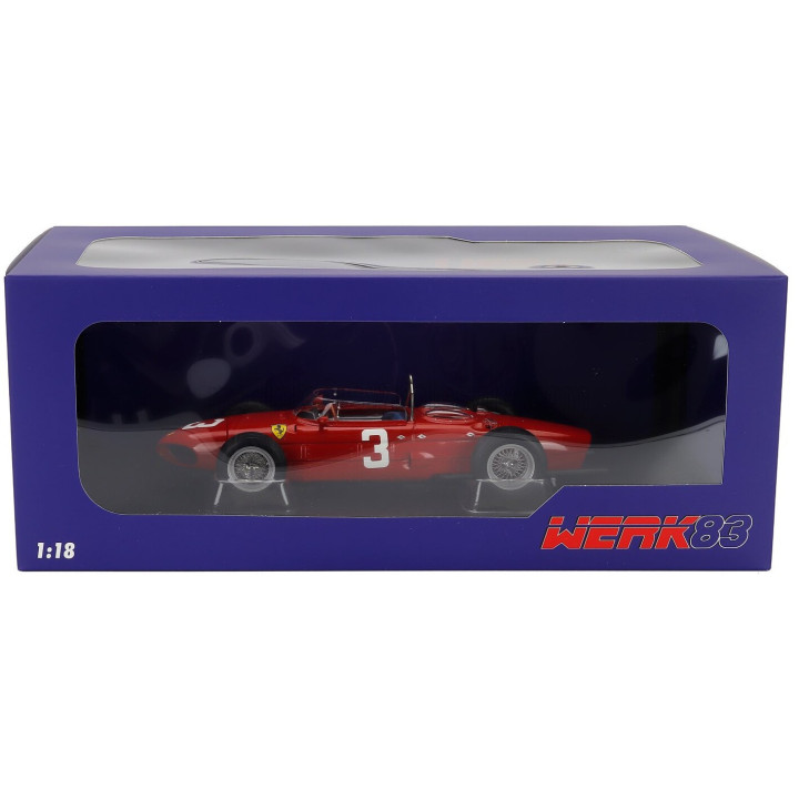 WERK83 FERRARI F1 156 SHARKNOSE N 3 WINNER DUTCH GP 1961 WOLFGANG VON TRIPS - RED 1/18