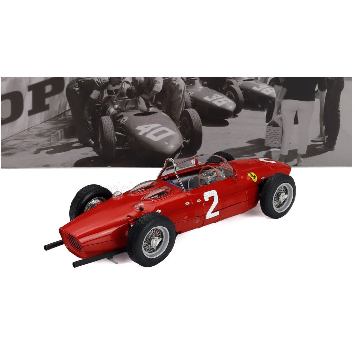 WERK83 FERRARI F1 156 SHARKNOSE N 2 WORLD CHAMPION WINNER MONZA ITALY GP 1961 PHIL HILL - RED 1/18