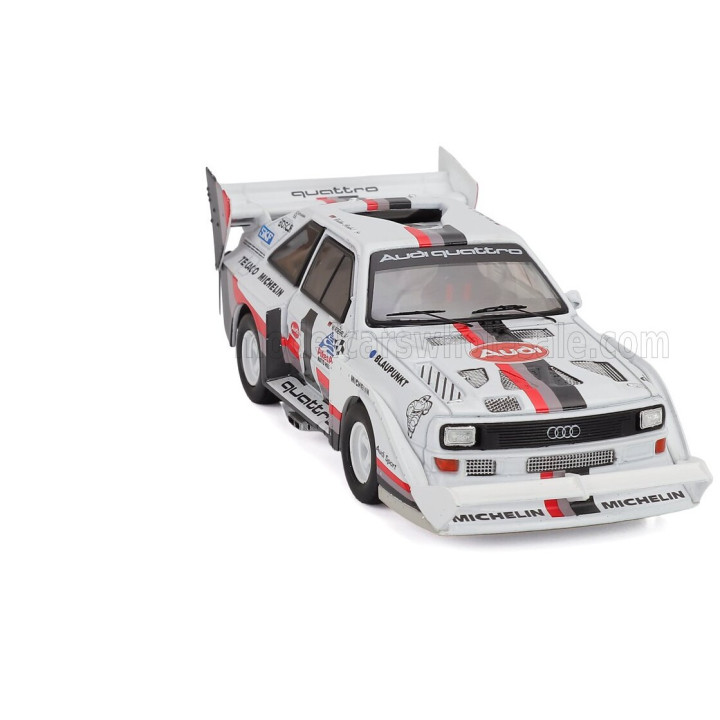WERK83 AUDI QUATTRO SPORT S1 E2 N 1 WINNER RALLY PIKES PEAK HILL CLIMB 1987 WALTER ROHRL - COFFRET BOX - YELLOW WHITE RED 1/43