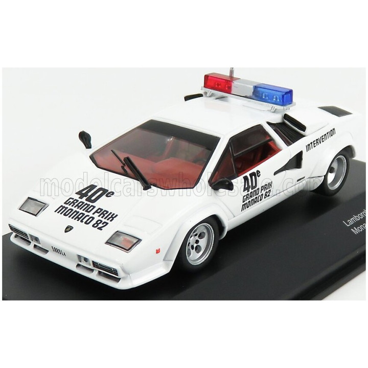 WERK83 LAMBORGHINI COUNTACH 5000S SAFETY CAR F1 GP MONACO 1982 - WHITE 1/43