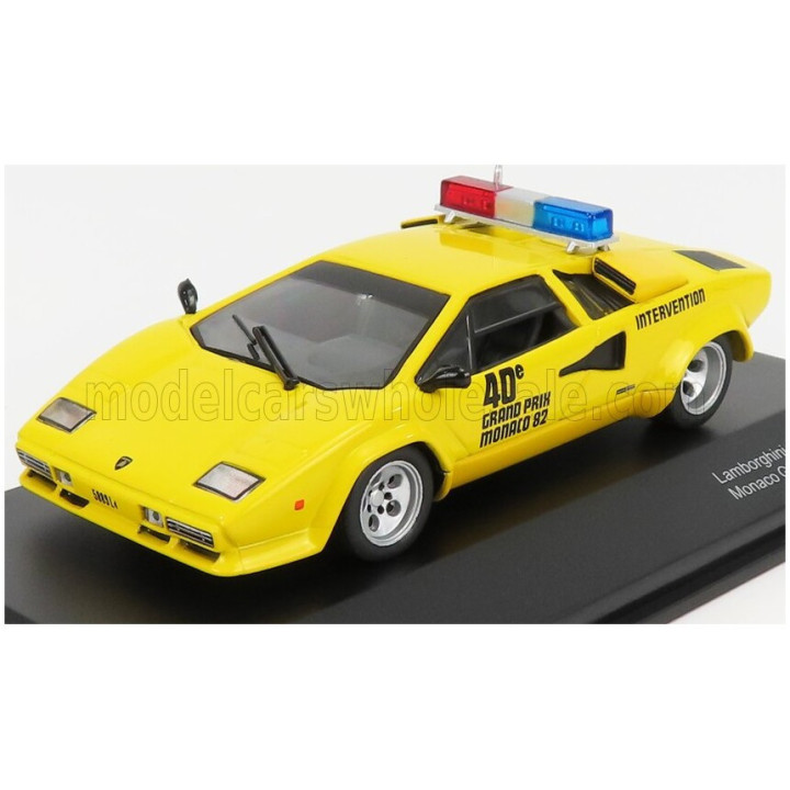 WERK83 LAMBORGHINI COUNTACH 5000S SAFETY CAR F1 GP MONACO 1982 - YELLOW 1/43