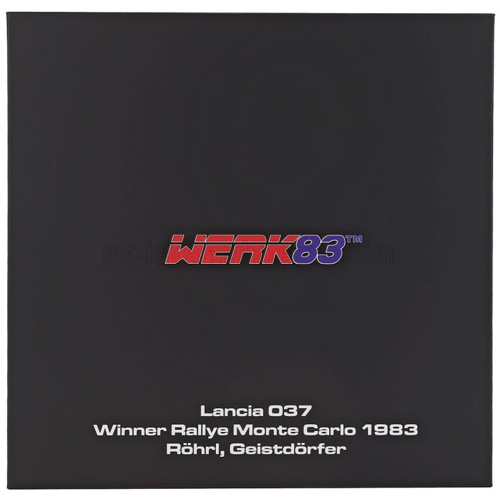 WERK83 ACCESSORIES FRONT BONNET MINI HOOD LANCIA 037 TEAM MARTINI RACING N 1 WINNER RALLY MONTECARLO 1983 WALTER ROHRL