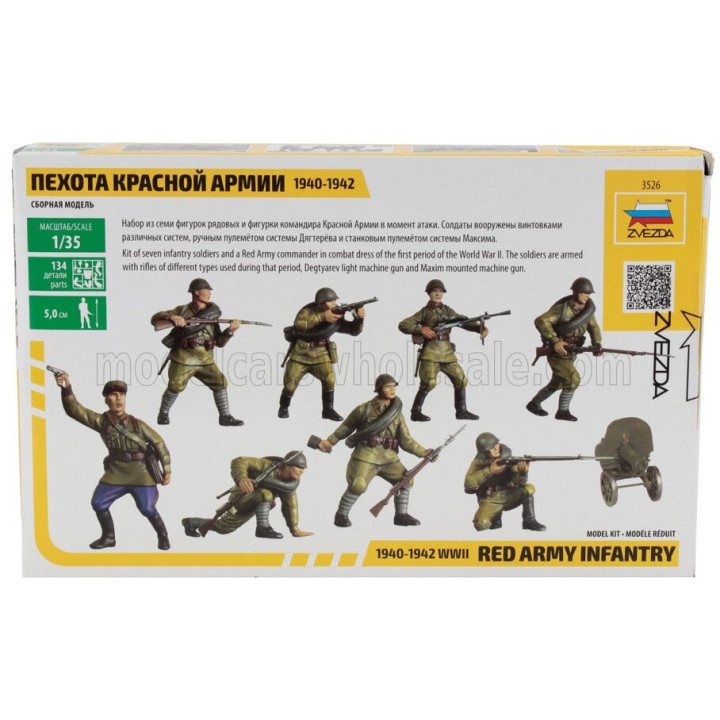 ZVEZDA FIGURES RED ARMY INFANTRY WWII 1940-1942 - RUSSIAN ARMY - MILITARY 1/35