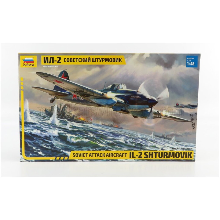 ZVEZDA ILIUSHIN IL-2 SHTURMOVIK SOVIET AIRCRAFT AIRPLANE 1946 1/48