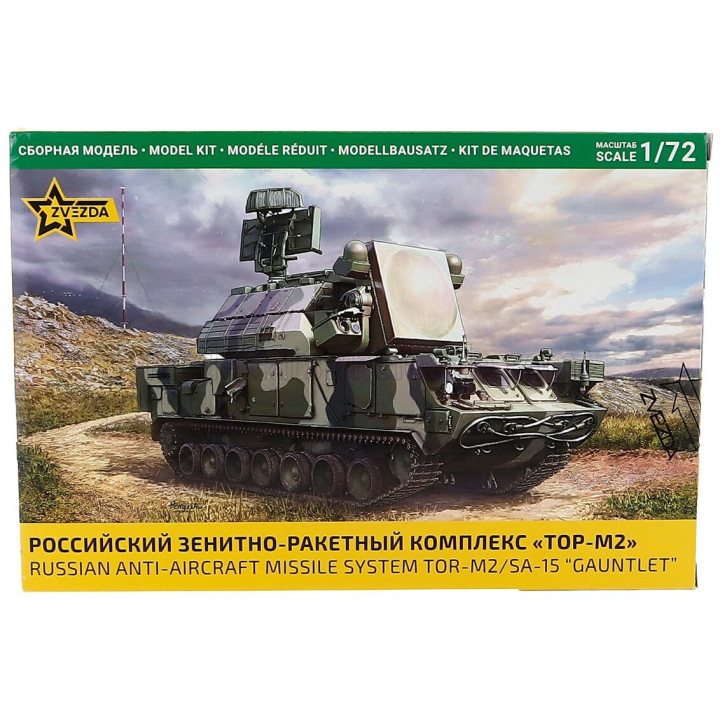 ZVEZDA TANK SA-15 GAUNTLET RUSSIAN ANTI-AIRCRAFT MISSILE SYSTEM MILITARY TTOR-M2 1/72